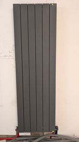 Vertical Aluminium Radiators Large Anthracite Grey 1800 x 565mm  As New | Heat Pump Compatible