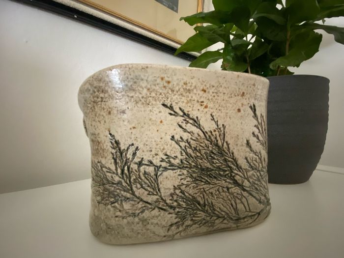 Handcrafted Swedish ceramic vase signed