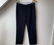 British India Black Cotton Trousers