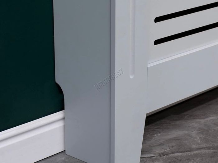 Grey Painted Radiator Cover Wall Cabinet Wood MDF Traditional Modern Adjustable (FREE POSTAGE)