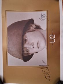 U2 official unavailable lithograph, signed by Bono and Edge