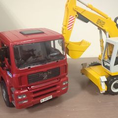 Bruder MAN TGA Construction Truck with Liebherr Excavator set in a 1:16 scale