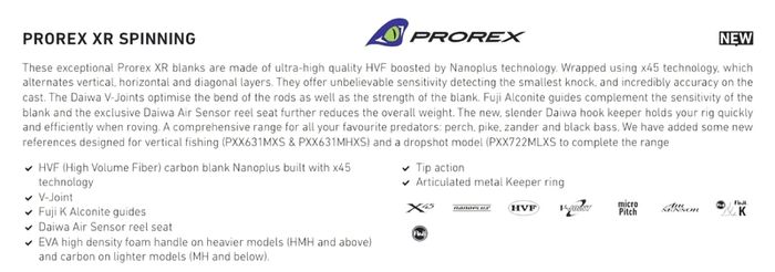Daiwa Prorex XR 6.25ft Vertical lure rod