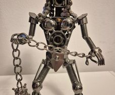 Predator handcradt metal figure
