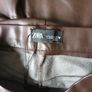 Zara Brown Faux Leather  Trousers.  S.12 (30")   B.N.W.T  (No Paper  Tag) Image 5