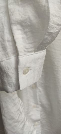 Stradivarius White Crinkle Oversized Shirt XL Brand New