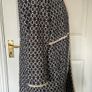 Zara Blue & White Longline Jacket/Coat - Size XL Image 3