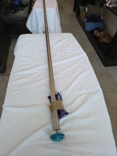 Large reeded curtain poles