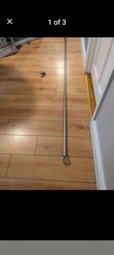 curtain pole, chrome and glass