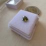 Loose lab created gem stone deep green Tourmaline triangle cut Image 7