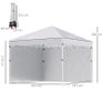 Pop Up Gazebo 3 x 3 (M) with 2 Sidewalls, Leg Weight Bags Image 2