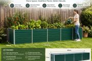 Extra Large Raised Garden Bed 320cm Galvanised Steel Planter