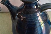 Louis Mulcahy Studio Pottery Dingle Ireland Tealicious Large Blue Glaze Tea Pot