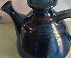 Louis Mulcahy Studio Pottery Dingle Ireland Tealicious Large Blue Glaze Tea Pot