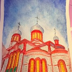 Original Watercolour Painting for Sale (A4) - Church
