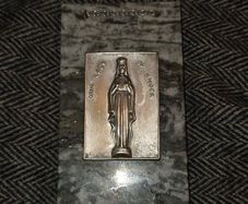 Our Lady of Knock Marble and Silver Wall Hanging