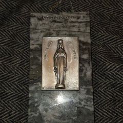 Our Lady of Knock Marble and Silver Wall Hanging