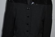 Opera by Richards Black sequin blazer bolero size UK18 EU46 Perfect condition Postage included