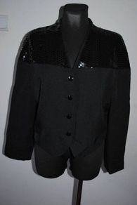 Opera by Richards Black sequin blazer bolero size UK18 EU46 Perfect condition Postage included