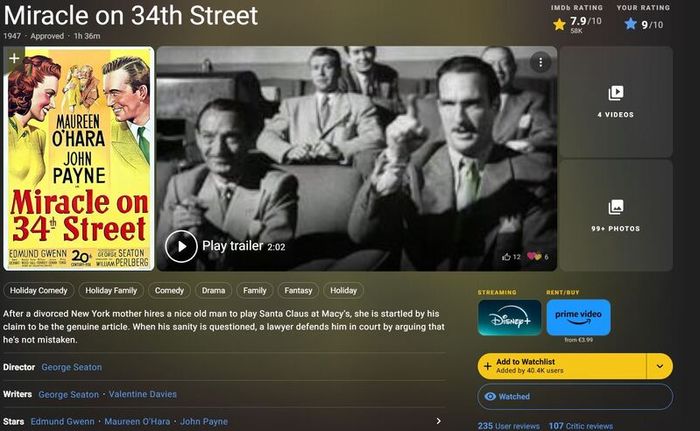 Miracle On 34th Street - 2 Film Gift DVD Set