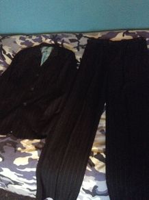 Pinstripe red herring/ Thomas Nash boys suit