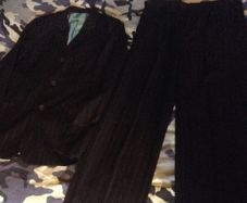 Pinstripe red herring/ Thomas Nash boys suit