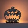 Halloween Tea Light Garden Lantern Wooden Indoor outdoor decor Pumpkin Candle Holder Image 2