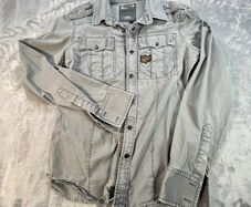 G-Star Raw Originals Gould Army Dress Shirt L/S Small Grey