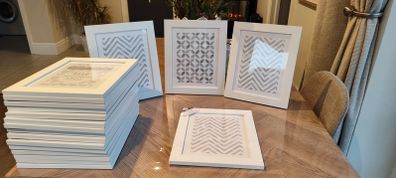 8" x 10"     20 Photo Frames White