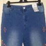 BNWT embroidered skinny jeans size UK18 EU46 Postage included Image 2