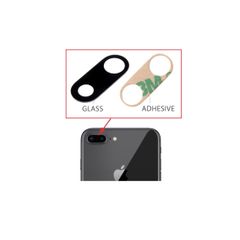For iPhone 7 Plus / iPhone 8 Plus Rear Back Camera Lens Glass Cover & Adhesive - FHT14IPFC