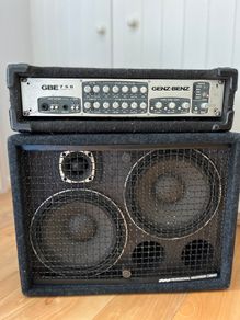 Genz Benz 750 Bass amp head and 2x10 EBS NEO Cab