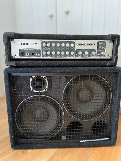 Genz Benz 750 Bass amp head and 2x10 EBS NEO Cab