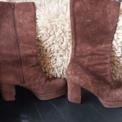 Suede Chocolate brown platform boots Eur39 UK6