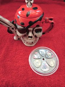 Pirate Style Tea  Pot & Guitar plectrums