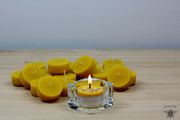 10 or 20 Pure Beeswax Tealights ... (with cups or refills with no cup) | Tea Light refills | Natural candles | Zero Waste Insert Candle | No Cups Tealights | Aromatherapy