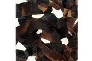 Rug Genuine Hair-on Leather Patchwork 160x230 cm Black/White/Brown