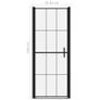 Shower Door Tempered Glass 81x195 cm Black Image 5