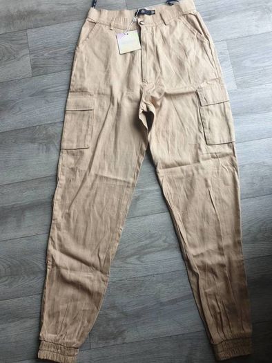 Missguided Sand Cargo trousers uk10