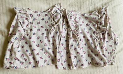 Twin floral top with ruffle detail