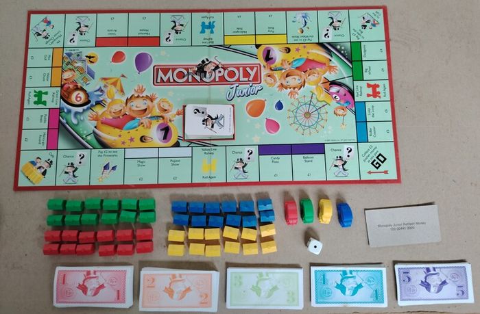 Scooby-Doo Maze of Mayhem 2007 & Monopoly Junior 2001 Board Game Bundle COMPLETE