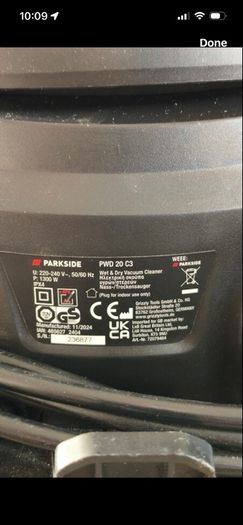 Parkside Wet & Dry Vacuum