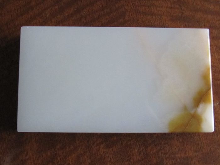 Unique Turkish Pale Cream & Brown Onyx Plinth / Base