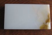 Unique Turkish Pale Cream &amp; Brown Onyx Plinth / Base