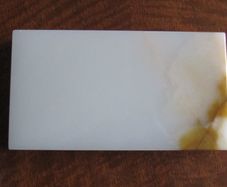 Unique Turkish Pale Cream & Brown Onyx Plinth / Base