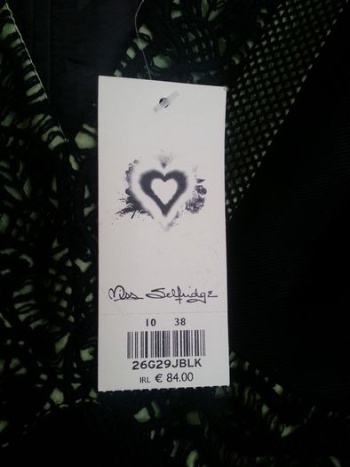 Miss Selfridge bodycon style black dress. Size 10. BNWT.