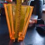 set of 3 orange vases Image 3