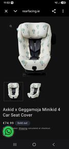 Axkid car seat covers x 2