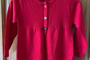 Girl's Brand new Red Cardigan with 3 Heart Buttons | 5-6 years Brand New