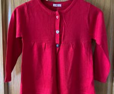 Girl's Brand new Red Cardigan with 3 Heart Buttons | 5-6 years Brand New